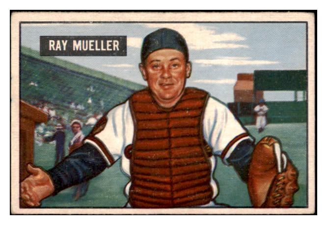 1951 Bowman Baseball #313 Ray Mueller Braves VG-EX 515146