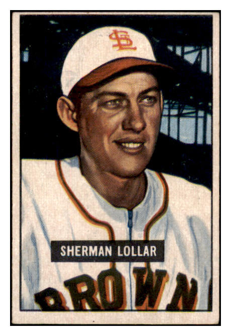 1951 Bowman Baseball #100 Sherm Lollar Browns EX 515157