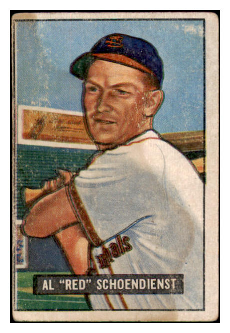 1951 Bowman Baseball #010 Red Schoendienst Cardinals Good 515163