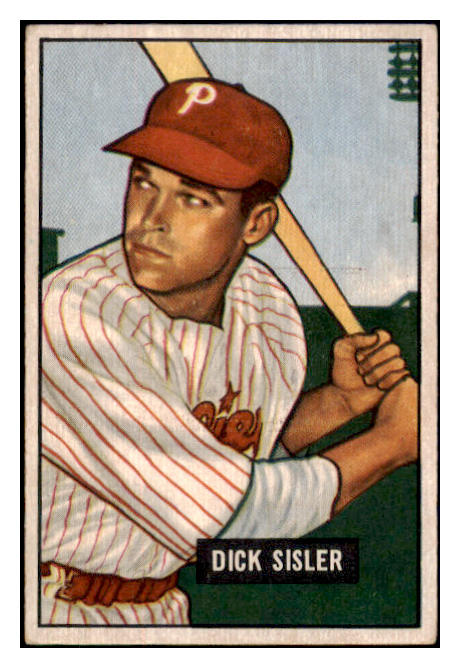 1951 Bowman Baseball #052 Dick Sisler Phillies EX 515169