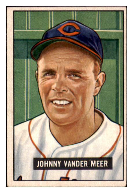 1951 Bowman Baseball #223 Johnny Vander Meer Indians EX 515173