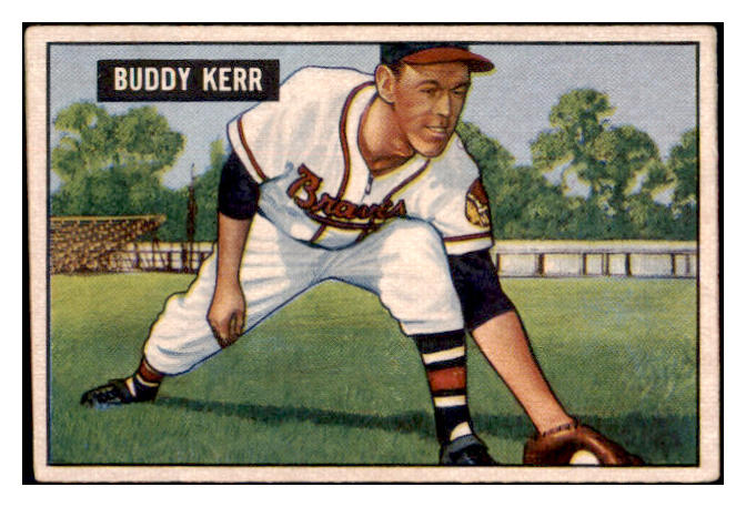 1951 Bowman Baseball #171 Buddy Kerr Braves EX 515176