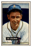 1951 Bowman Baseball #120 Joe Coleman A's EX 515178