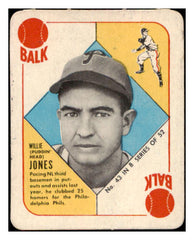 1951 Topps Blue Backs #043 Willie Jones Phillies VG 515202