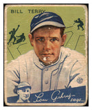 1934 Goudey #021 Bill Terry Giants Poor 515205