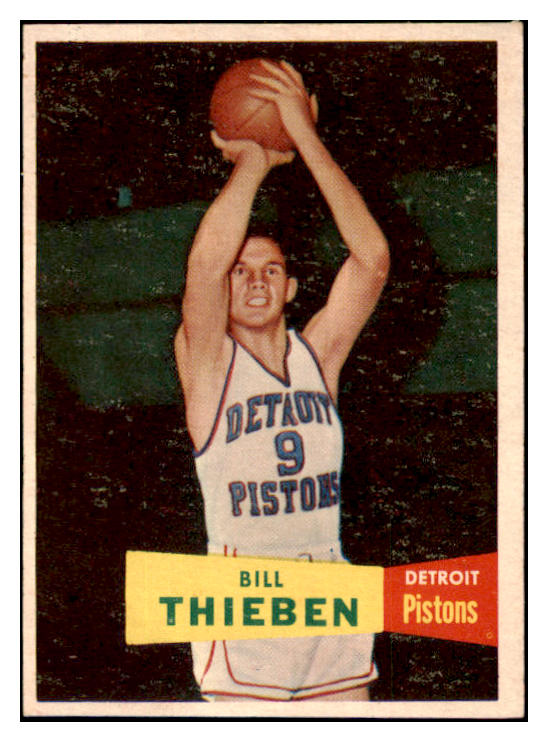 1957-58 Topps Basketball #020 Bill Thieben Pistons EX-MT 515243