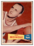 1957-58 Topps Basketball #021 Don Meineke Royals VG 515244