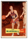 1957-58 Topps Basketball #022 Tom Marshall Royals VG 515245