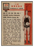 1957-58 Topps Basketball #025 Jim Krebs Lakers EX 515248