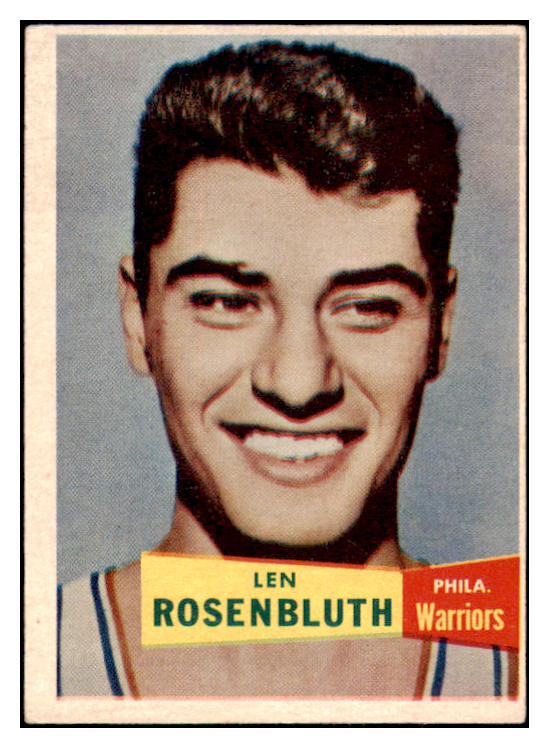 1957-58 Topps Basketball #048 Lennie Rosenbluth Warriors EX 515265