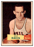 1957-58 Topps Basketball #049 Walt Davis Warriors VG-EX 515266