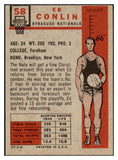 1957-58 Topps Basketball #058 Ed Conlin Nationals EX 515273