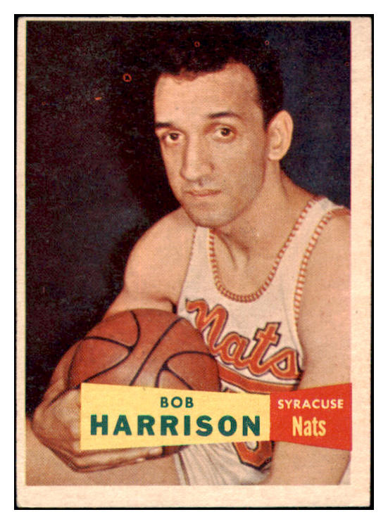 1957-58 Topps Basketball #063 Bob Harrison Nationals EX 515277