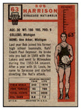 1957-58 Topps Basketball #063 Bob Harrison Nationals EX 515277