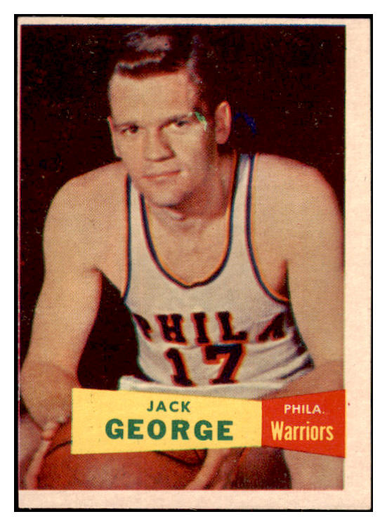 1957-58 Topps Basketball #067 Jack George Warriors VG 515279