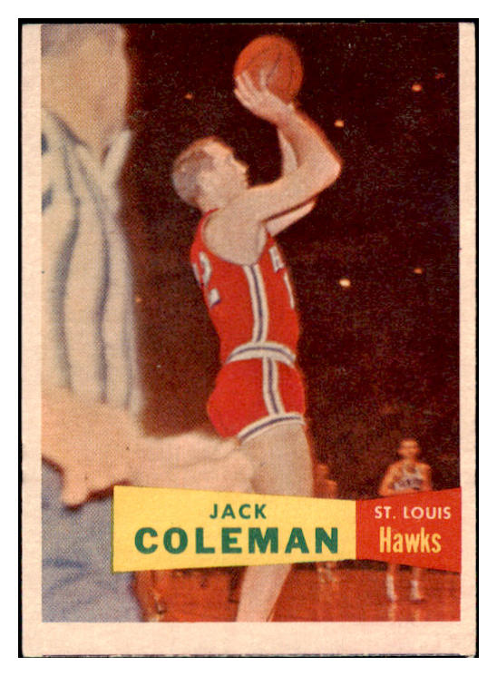 1957-58 Topps Basketball #070 Jack Coleman Hawks VG-EX 515282