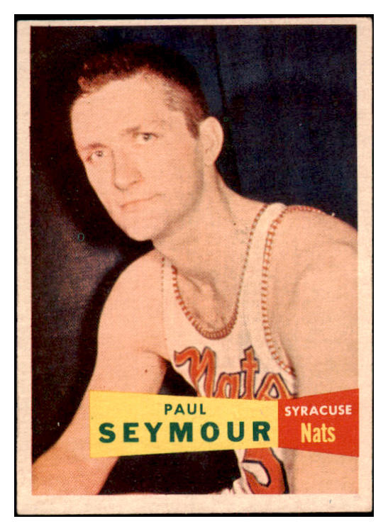 1957-58 Topps Basketball #072 Paul Seymour Nationals EX-MT 515283