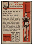 1957-58 Topps Basketball #074 Bob Leonard Lakers EX 515285