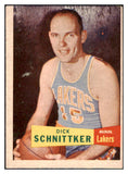 1957-58 Topps Basketball #080 Dick Schnittker Lakers EX 515289