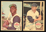 1967 Topps Baseball Pin Ups Complete Set EX+ Mantle Clemente Aaron 515325