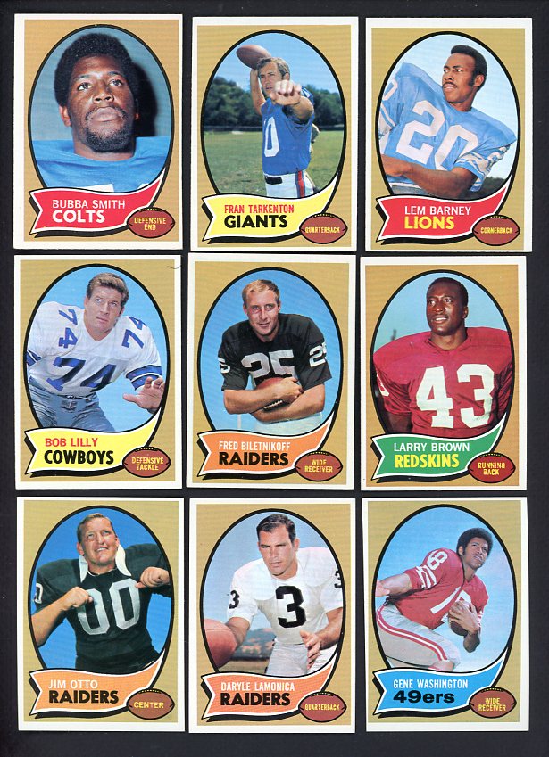 1970 Topps Set Lot 34 Diff EX+/EX-MT Smith Tarkenton Brown 515393