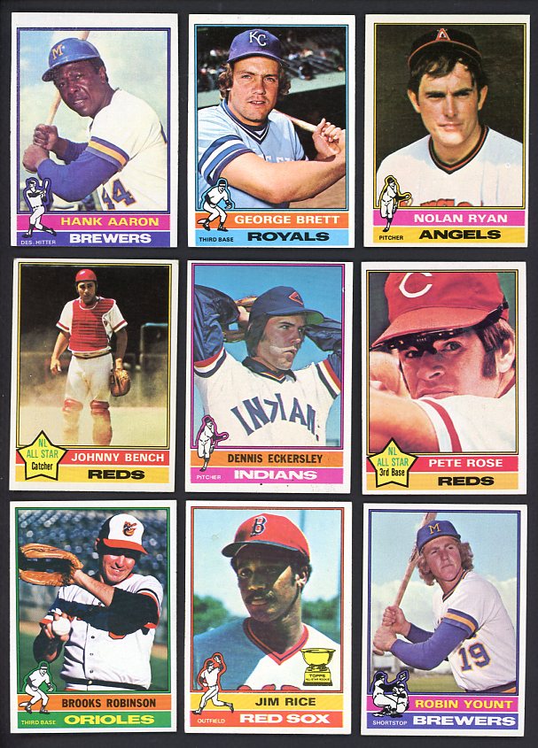 1976 Topps Baseball Complete Set EX-MT Eckersley Brett Aaron 515431