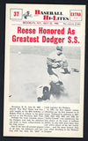 1960 Nu Card Hi Lites #037 Pee Wee Reese Dodgers NR-MT 515461