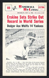 1960 Nu Card Hi Lites #069 Carl Erskine Dodgers NR-MT 515486