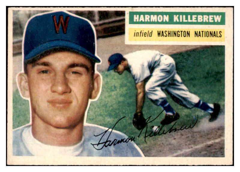 1956 Topps Baseball #164 Harmon Killebrew Senators EX-MT Gray 515577