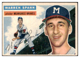 1956 Topps Baseball #010 Warren Spahn Braves EX White 515587