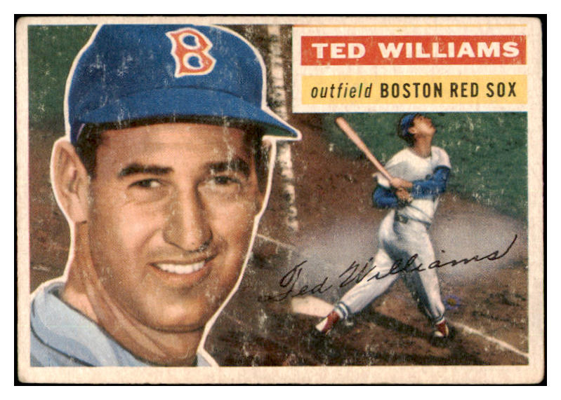 1956 Topps Baseball #005 Ted Williams Red Sox VG White 515588