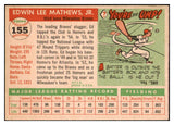 1955 Topps Baseball #155 Eddie Mathews Braves EX-MT 515589