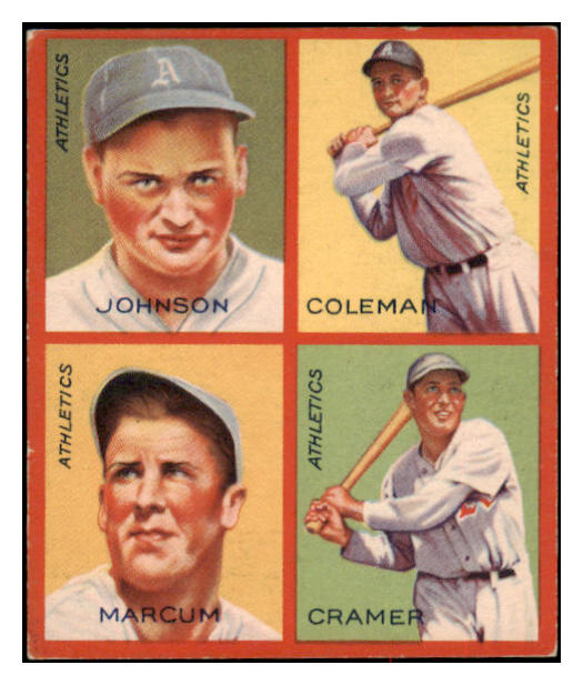 1935 Goudey #009J Johnson Coleman Marcum Cramer EX 515626