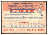 1954 Dan Dee Al Rosen Indians VG-EX 515811