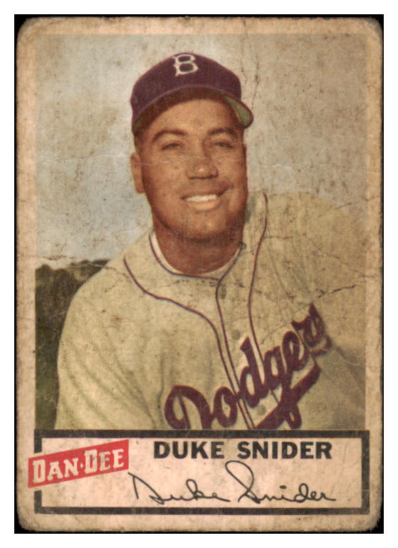 1954 Dan Dee Duke Snider Dodgers Good 515814