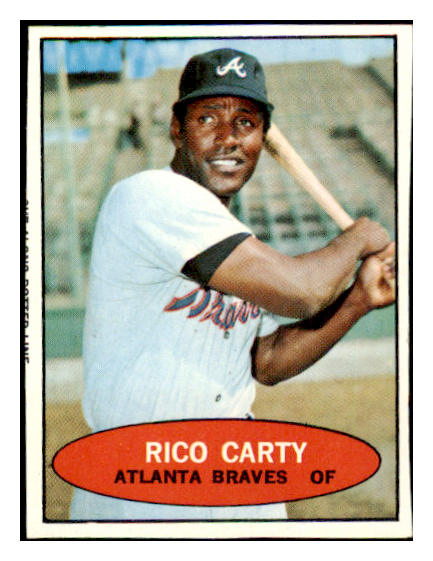 1971 Bazooka Baseball Unnumbered Rico Carty Braves EX-MT 515824