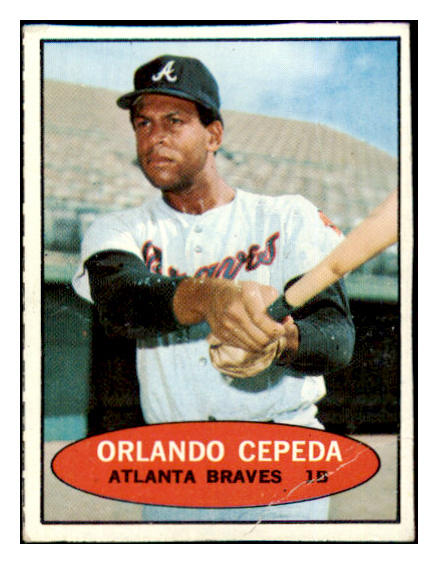 1971 Bazooka Baseball Unnumbered Orlando Cepeda Braves VG-EX 515825