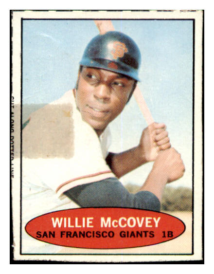 1971 Bazooka Baseball Unnumbered Willie McCovey Giants Good tape 515838