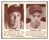 1941 Double Play #075/76 Cecil Travis George Case EX+/EX-MT 515879