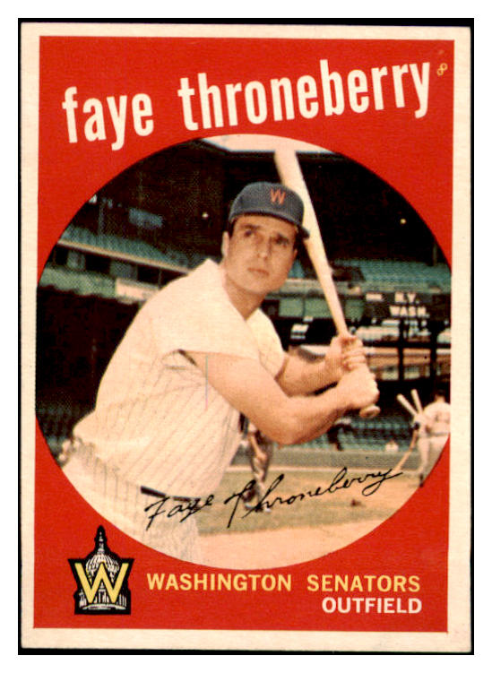 1959 Topps Baseball #534 Faye Throneberry Senators NR-MT 515902