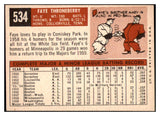 1959 Topps Baseball #534 Faye Throneberry Senators NR-MT 515902