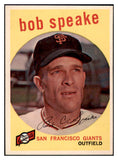 1959 Topps Baseball #526 Bob Speake Giants EX-MT 515903