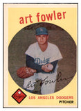 1959 Topps Baseball #508 Art Fowler Dodgers EX 515906