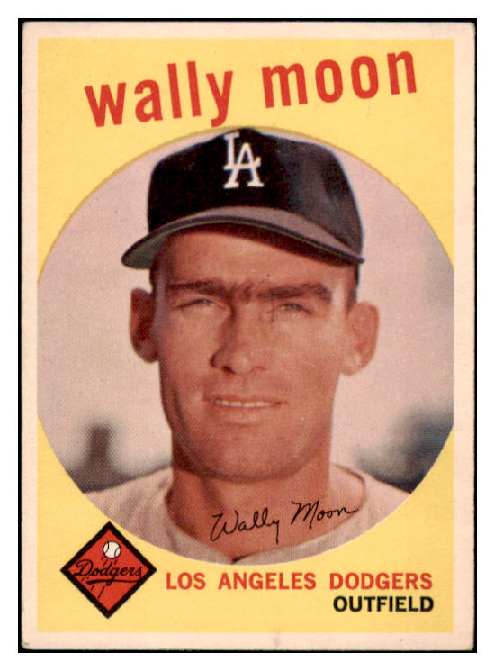 1959 Topps Baseball #530 Wally Moon Dodgers EX 515910