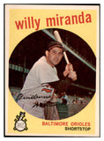 1959 Topps Baseball #540 Willie Miranda Orioles EX 515912