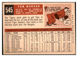 1959 Topps Baseball #545 Tom Morgan Tigers EX 515915