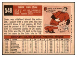 1959 Topps Baseball #548 Elmer Singleton Cubs EX 515916