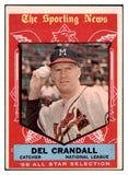 1959 Topps Baseball #567 Del Crandall A.S. Braves EX 515918