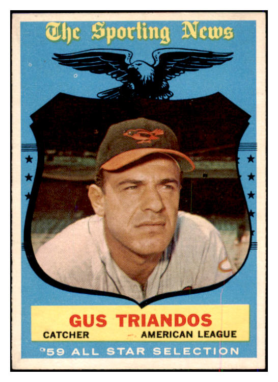 1959 Topps Baseball #568 Gus Triandos A.S. Orioles EX 515919