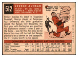 1959 Topps Baseball #512 George Altman Cubs VG-EX 515921